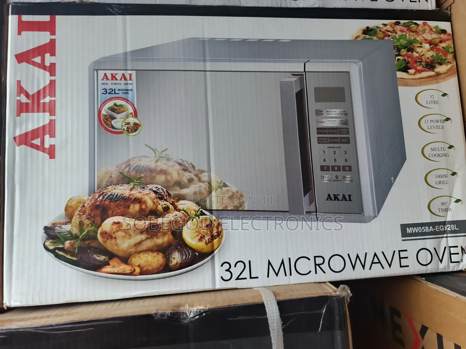 Original Akai 32l Microwave With Grill Digital Control