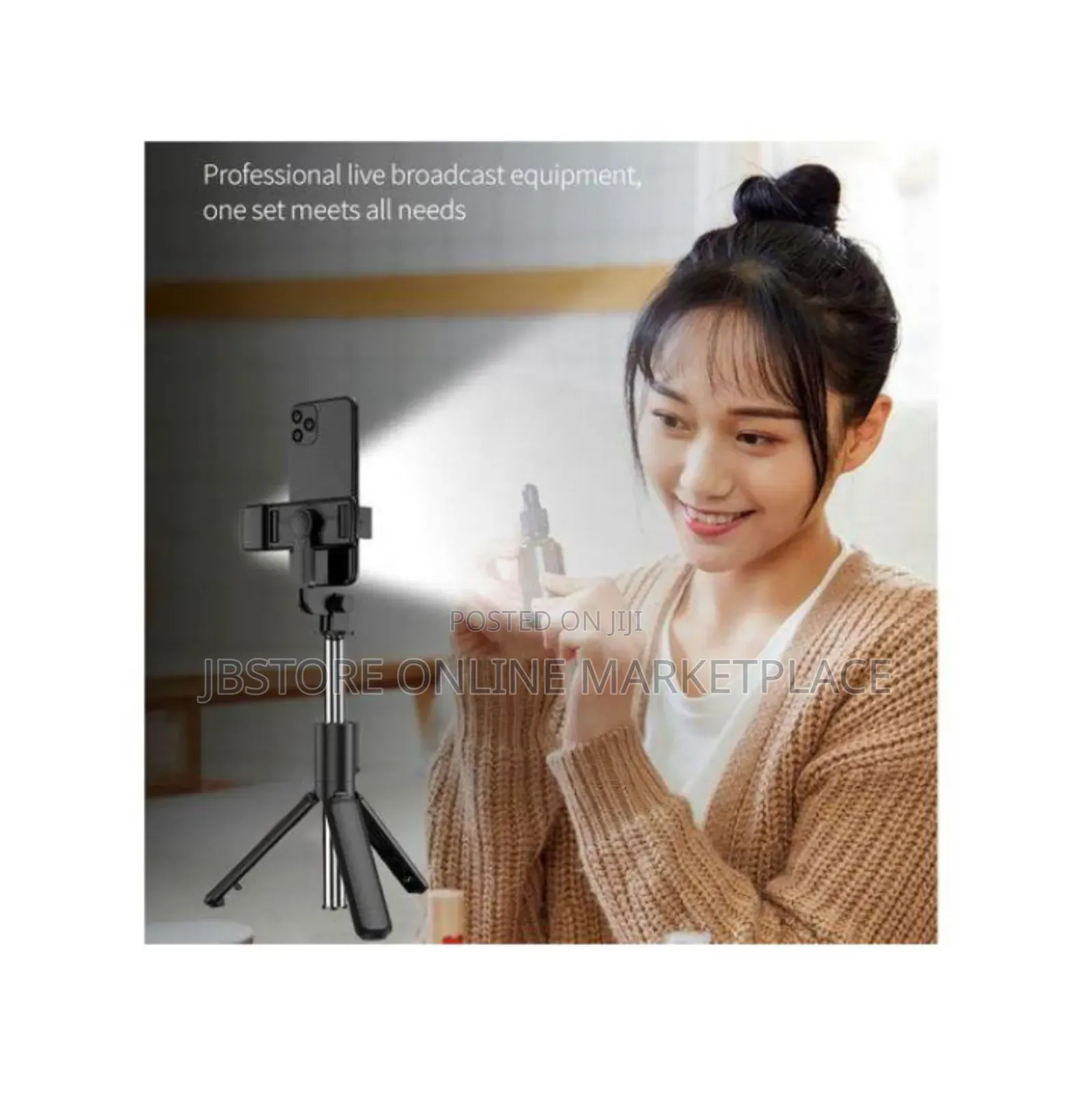 Bluetooth Selfie Stick Tripod+Full Light + Shutter Remote Control