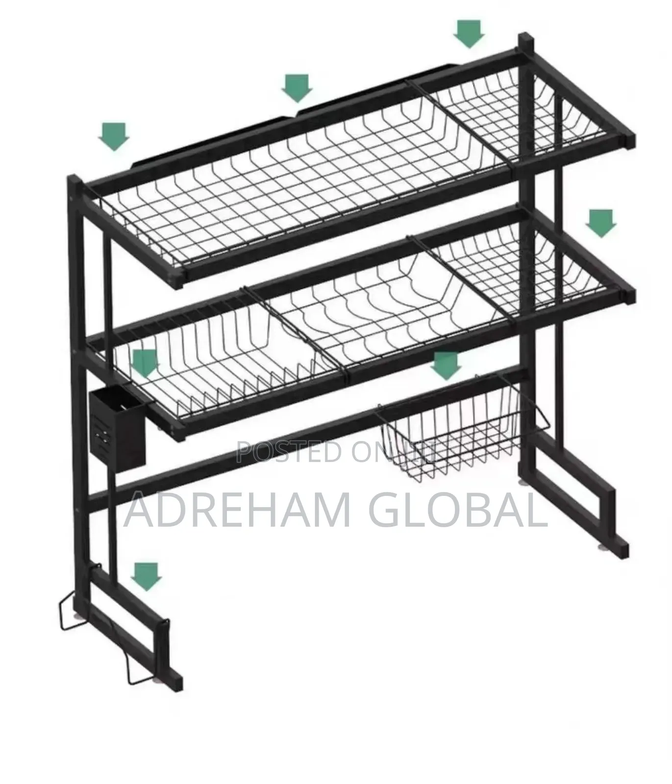 65" Double Layer Over the Sink Plate Rack