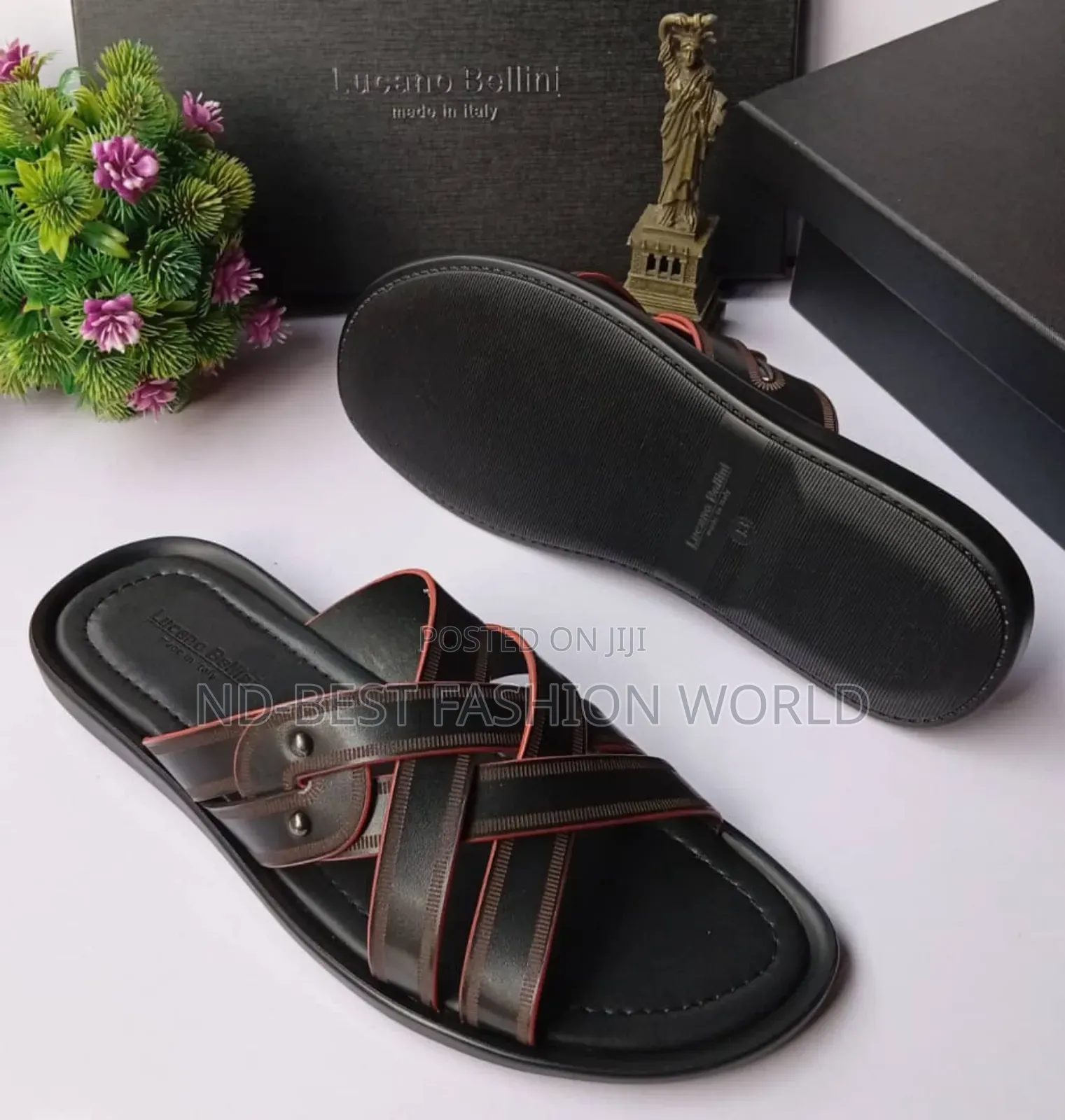 Brown Beluti Slippers