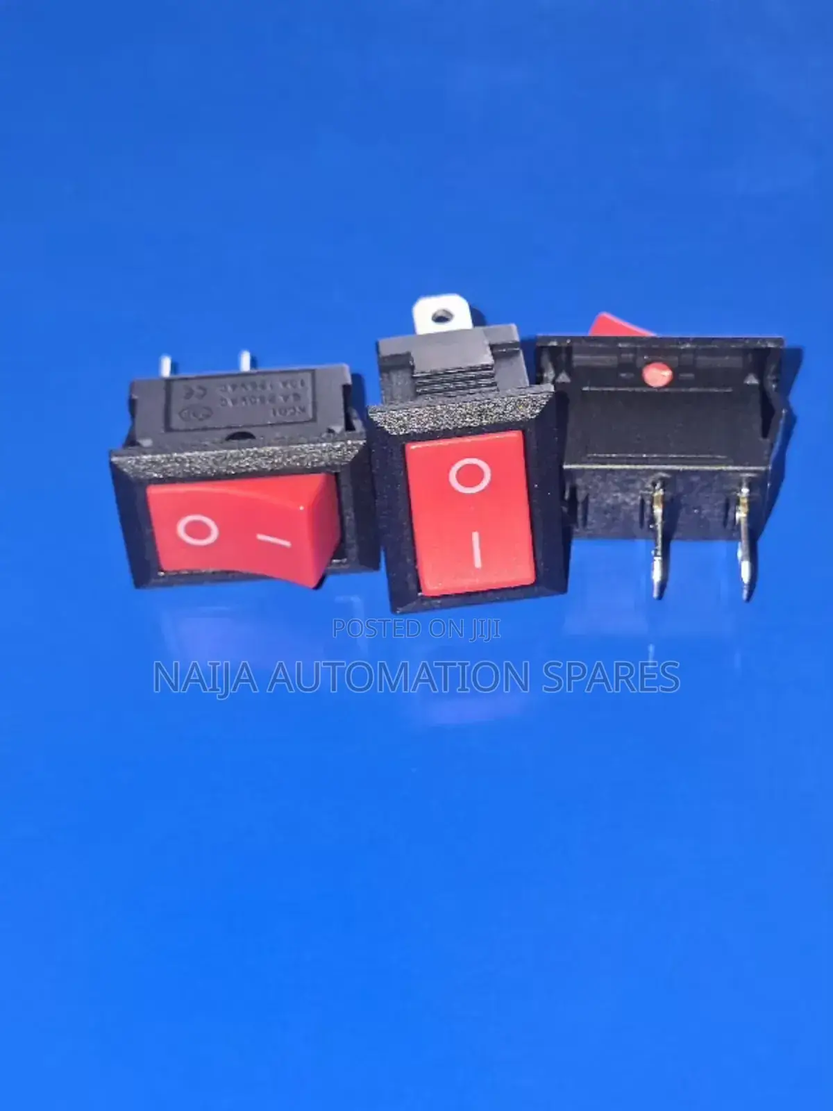 2 Pin 6a 250v Ac SPST on-Off Rocker Switch Red Black Color