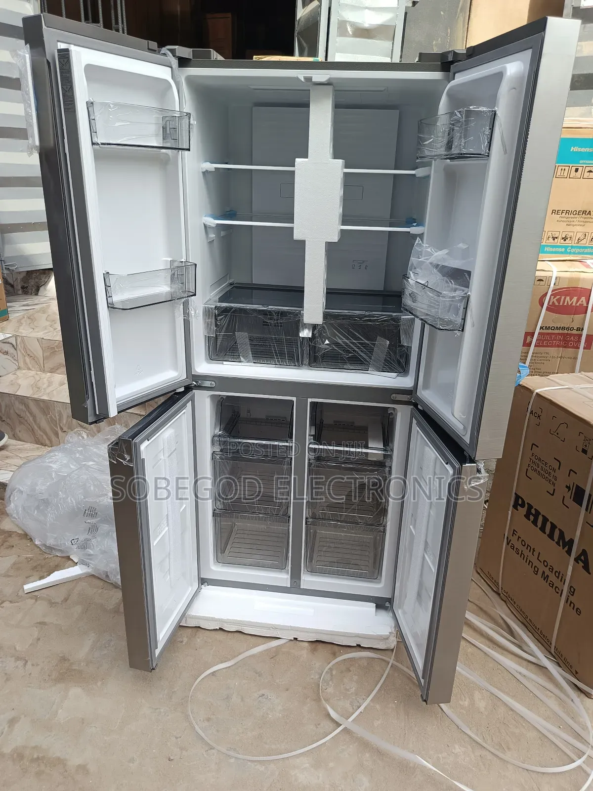 Hisense Refrigerator Side by Side 4 Door
