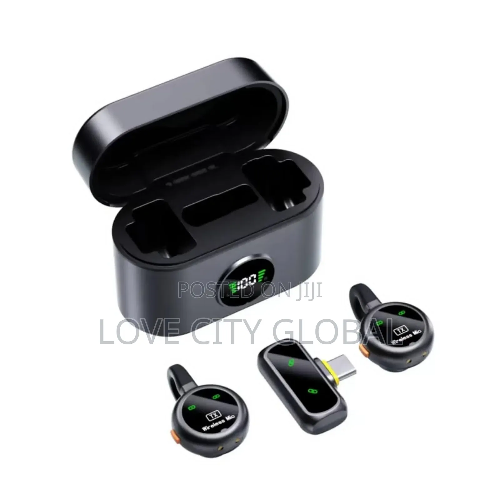 Qy90 Wireless Microphone Anc Clip-on Design Magnetic Lapel Mic Case