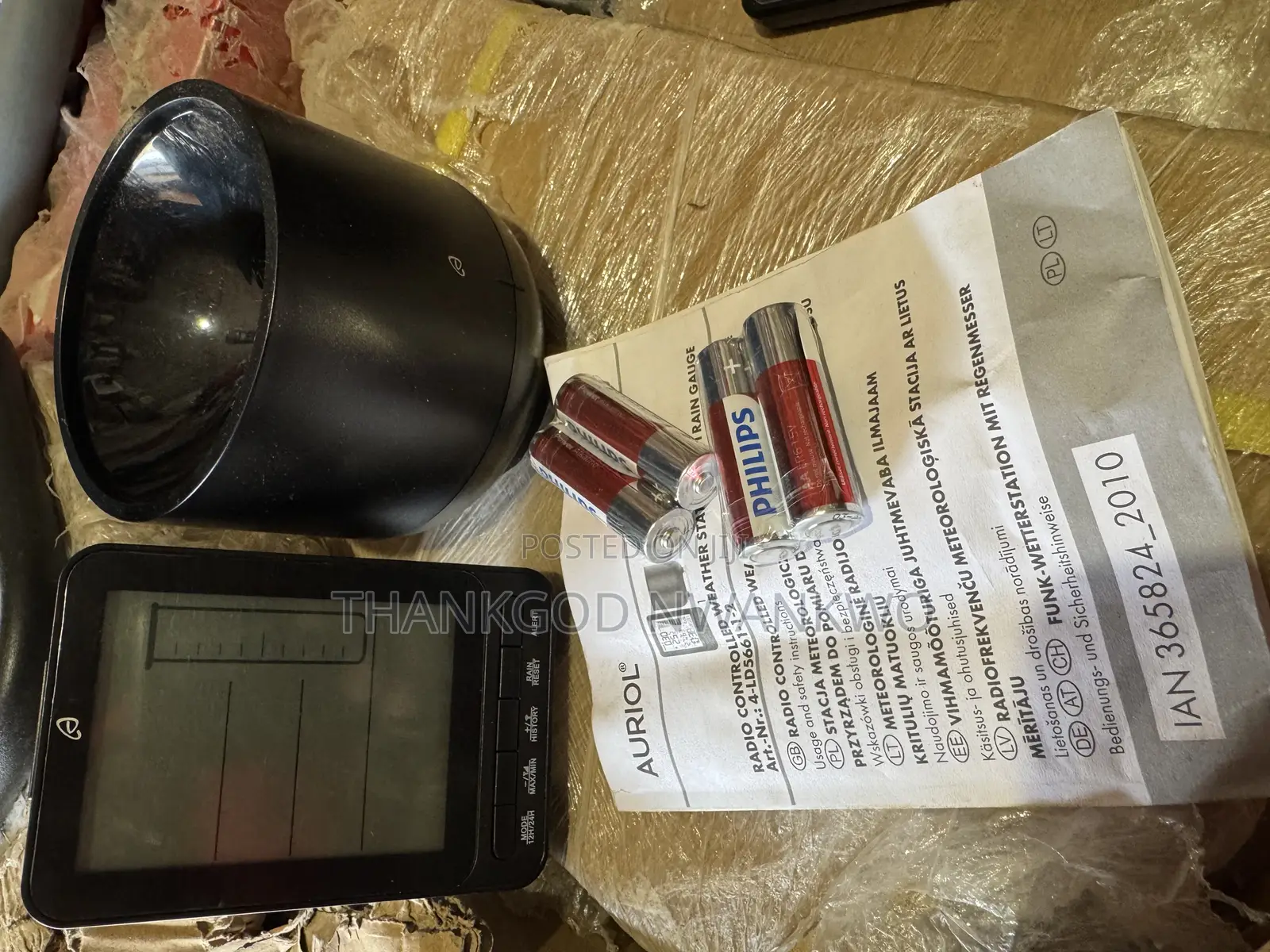 Auriol Radio Controlled Weather Station With Rain Gauge