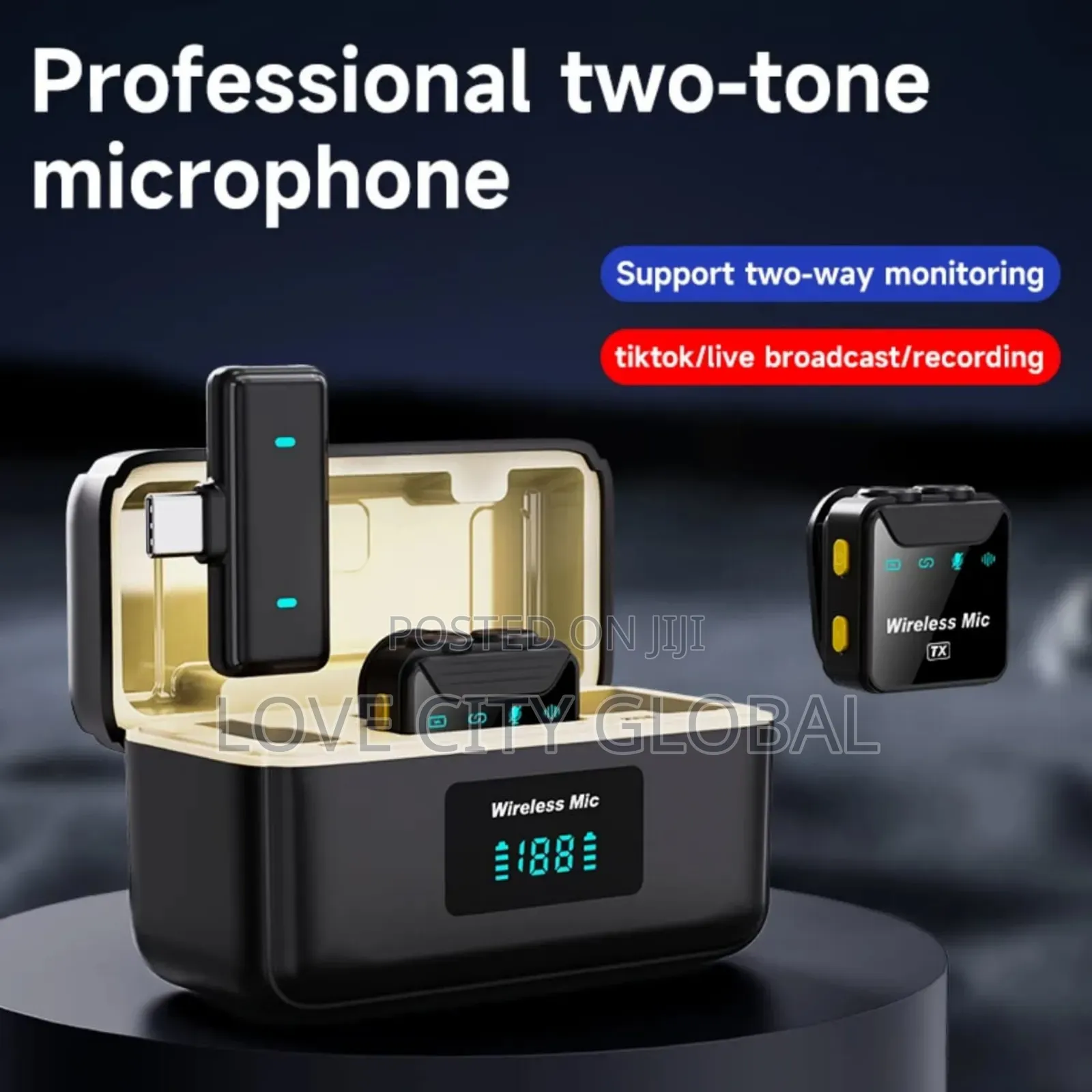 Baiwangli Sx23 Wireles Anc Microphone Clip-on Magnetic Desig Lapel Mic
