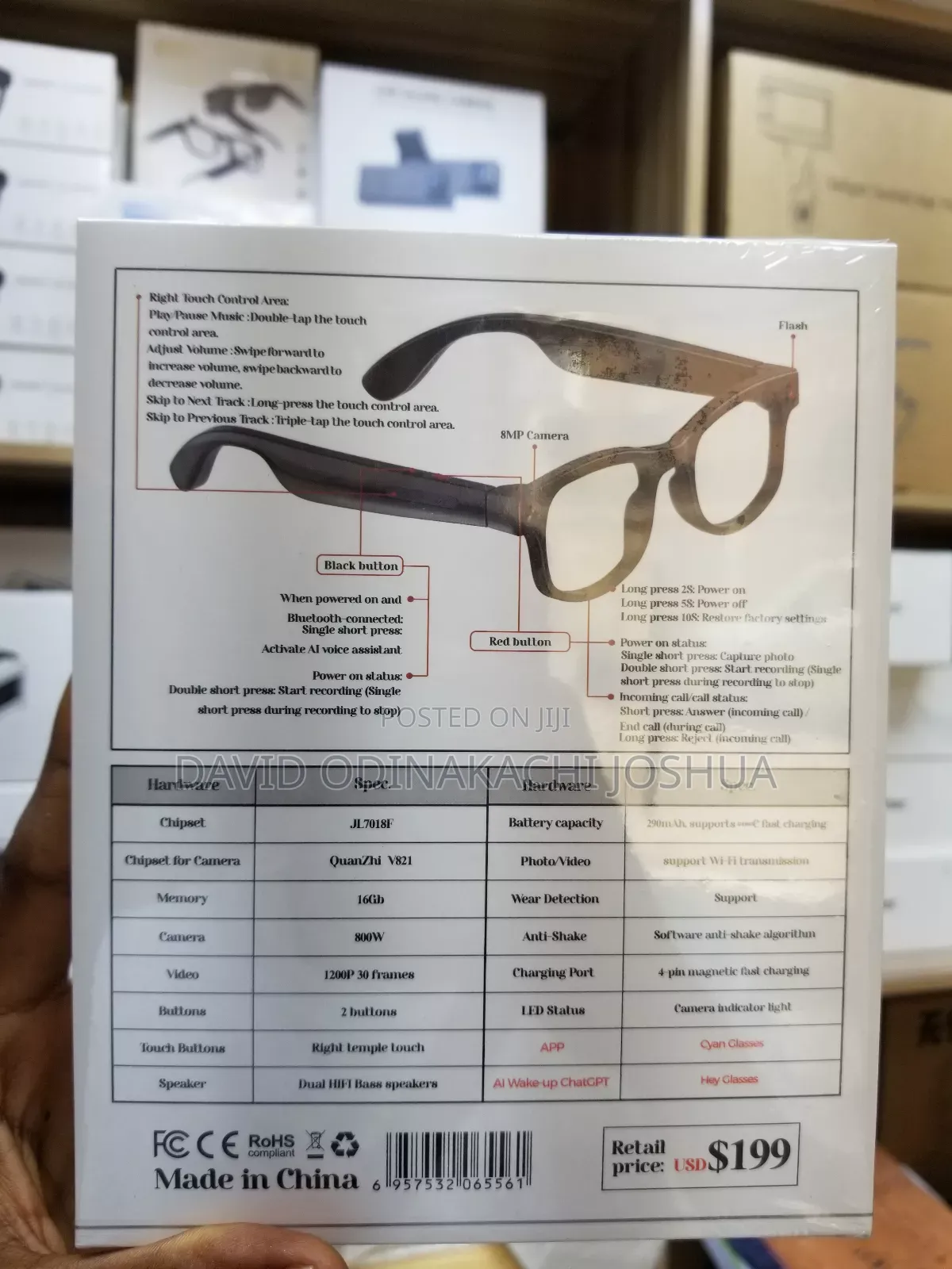 3 In1 8 Megapixel Ai Smart Glasses