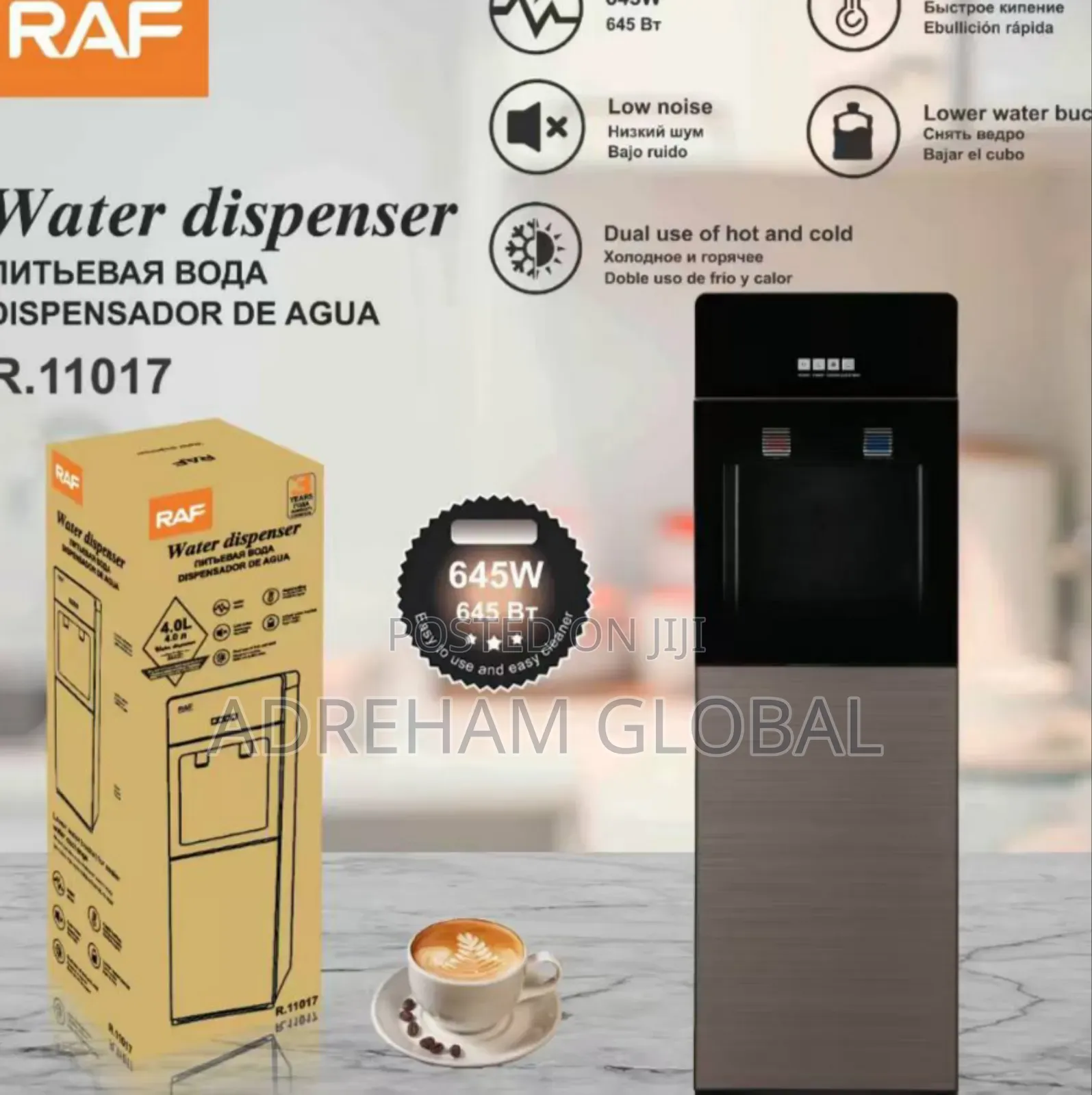 Raf Water Dispenser Very Very Cold and Hot,Top Loader