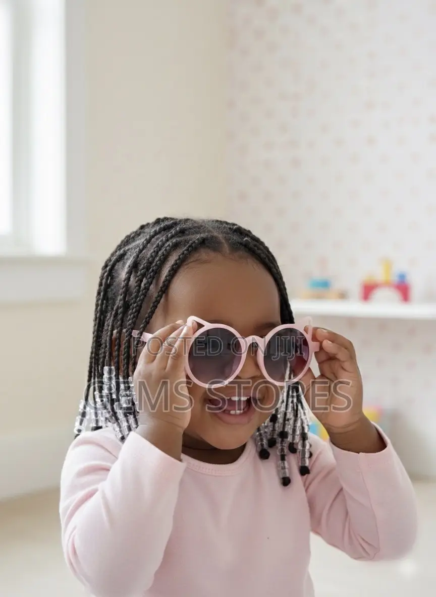 Meow! Adorable Cat-Ear Children's Sunglasses - Pink Black