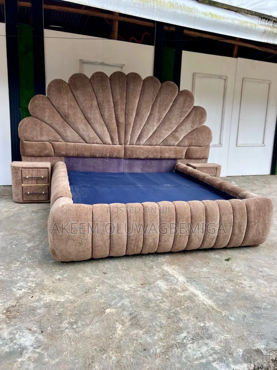 4 and Half by 6ft Bedframe With Bedside Cabinets
