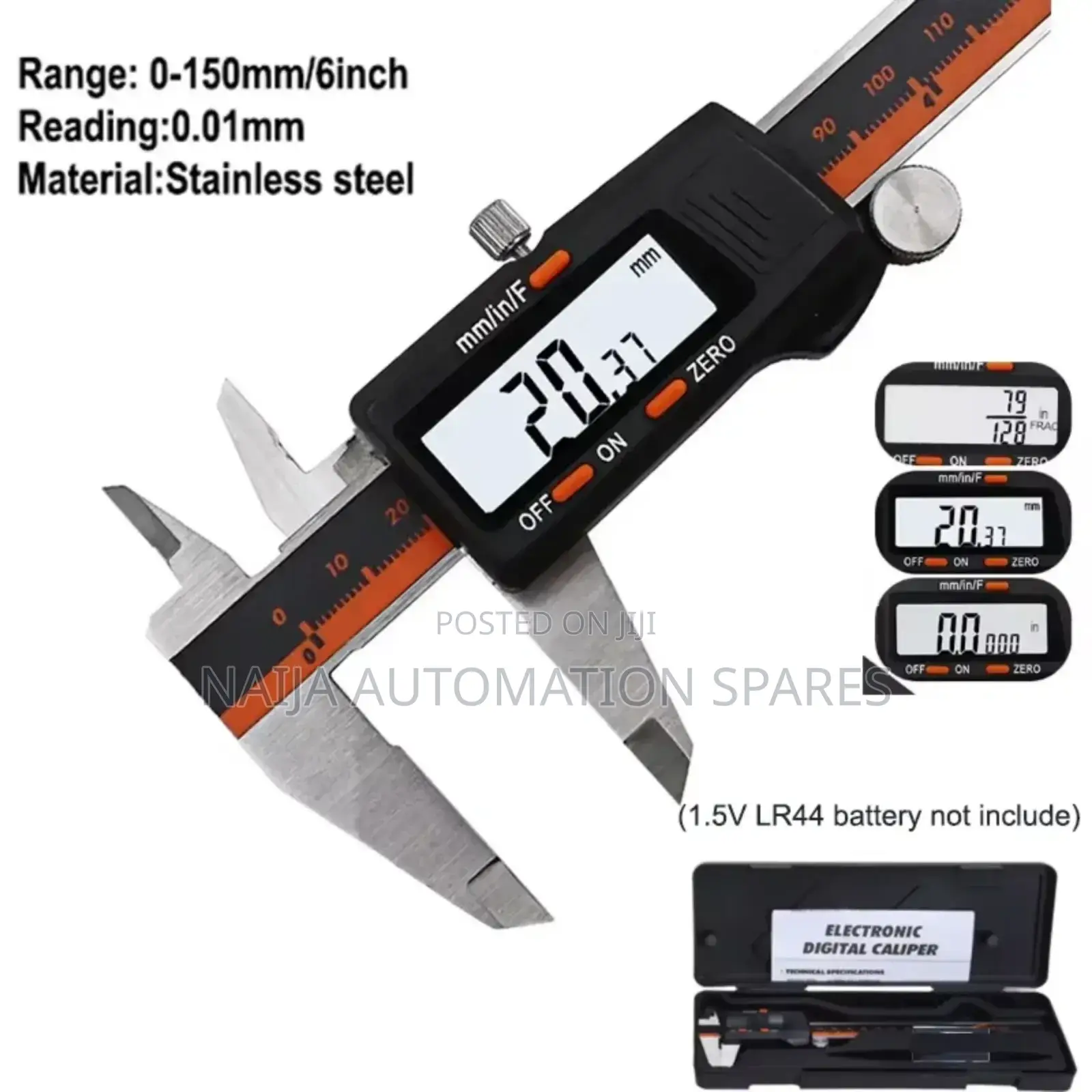 Digital Vernier Caliper 150mm (6") With Battèy