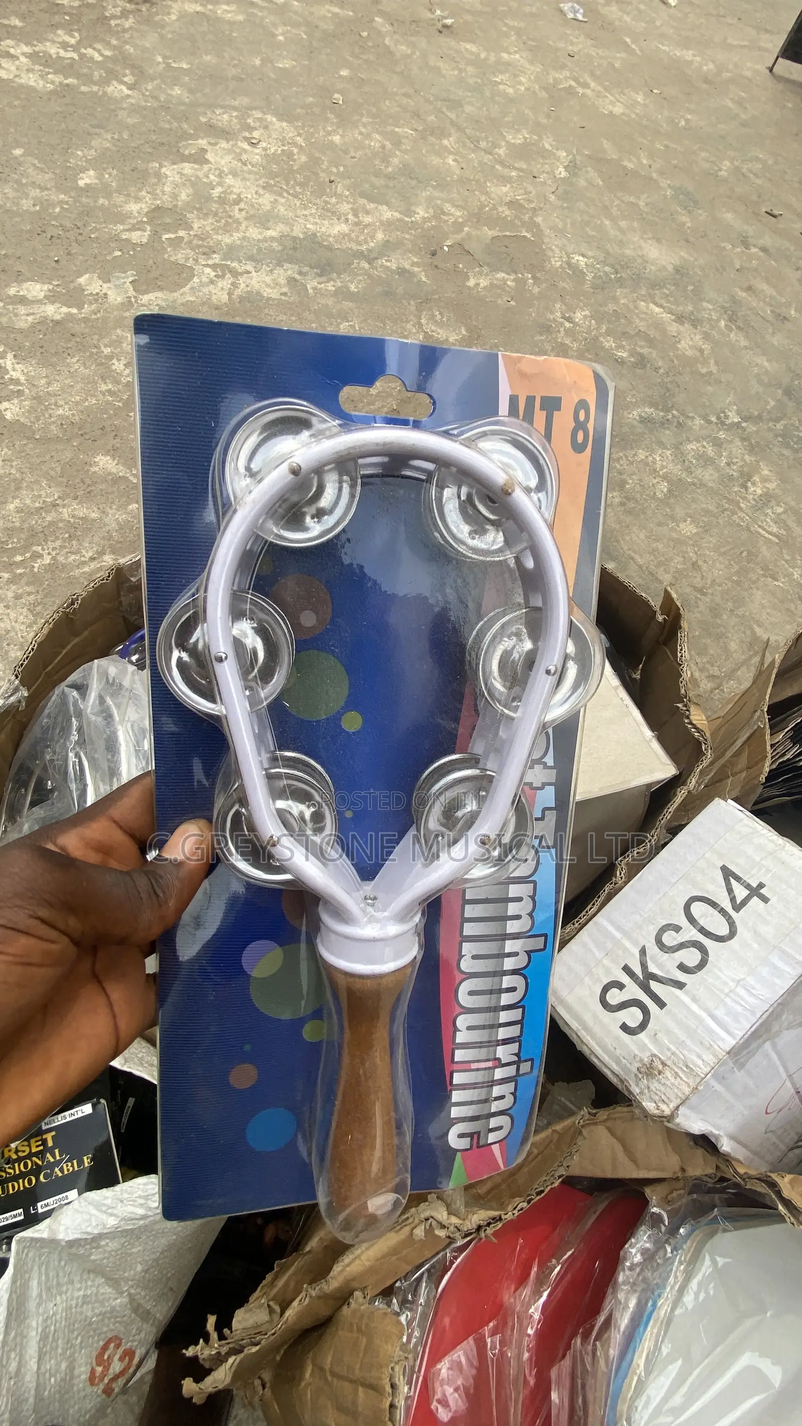 White Stick Tambourine