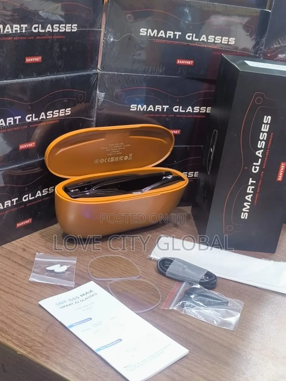 SNT Gs5 Max Smart Glass Wit Charging Case 2lens 20mp Hd Camera Bt Call