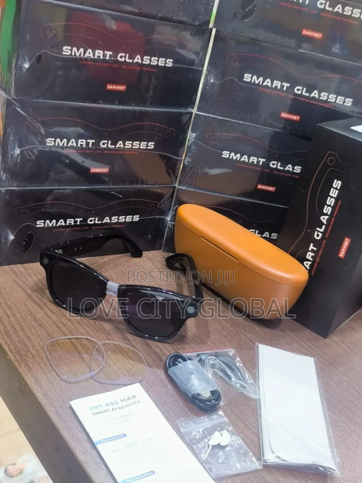 SNT Gs5 Max Smart Glass Wit Charging Case 2lens 20mp Hd Camera Bt Call