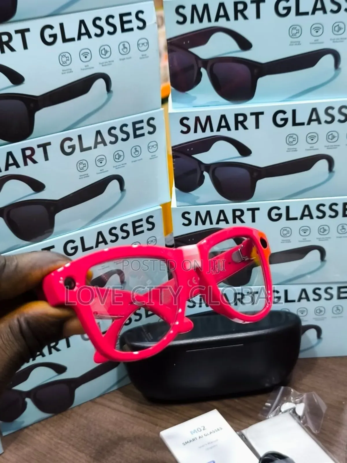 2000w Pixel M02 Ultra Ai Smart Sunglass, 2 Lens Charging Case Camera