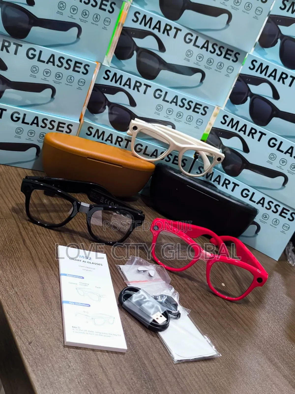 2000w Pixel M02 Ultra Ai Smart Sunglass, 2 Lens Charging Case Camera