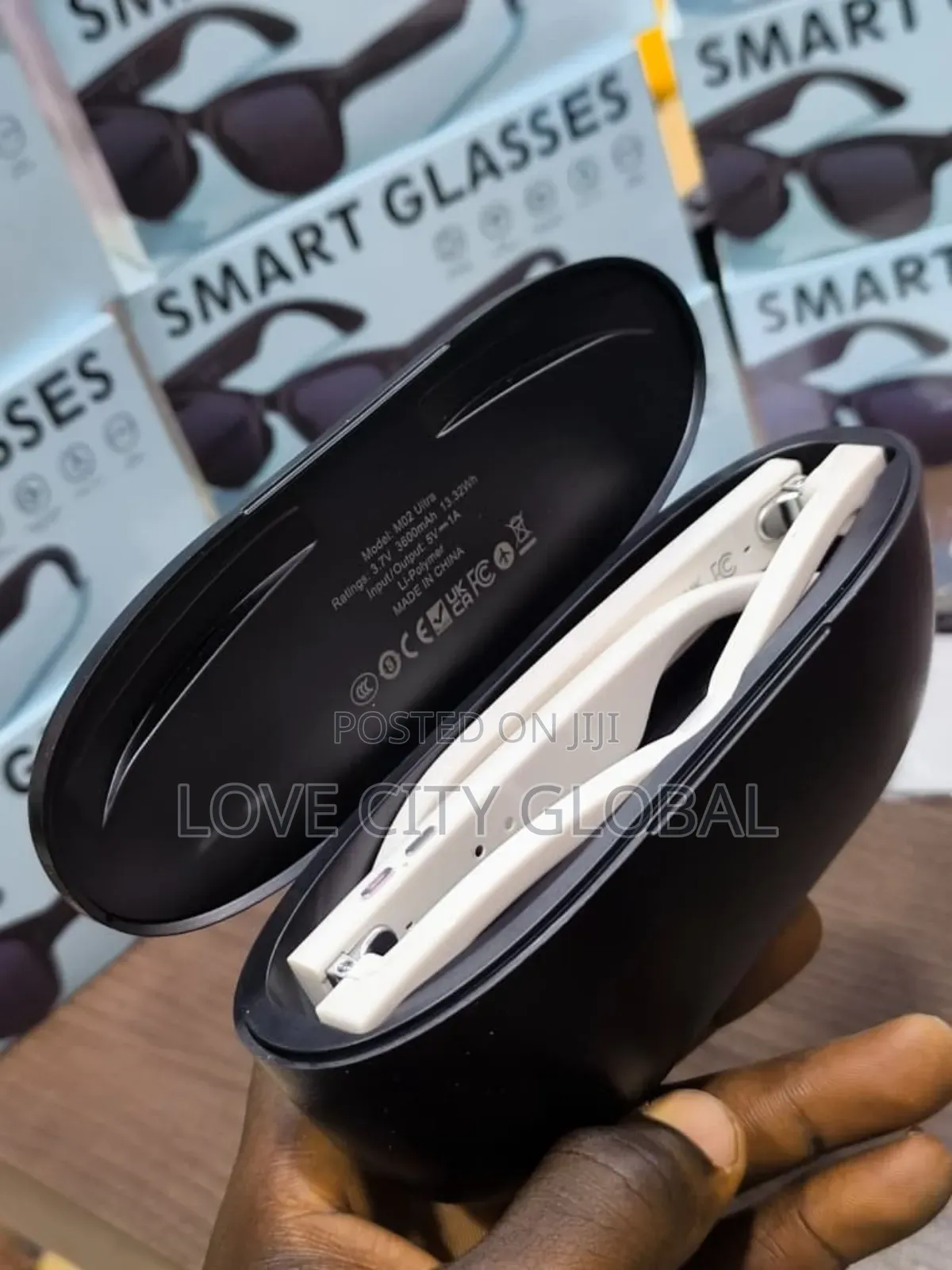 M02 Ultra Smart Glass With Charging Case 2lens 20mp Hd Camera Bt Call