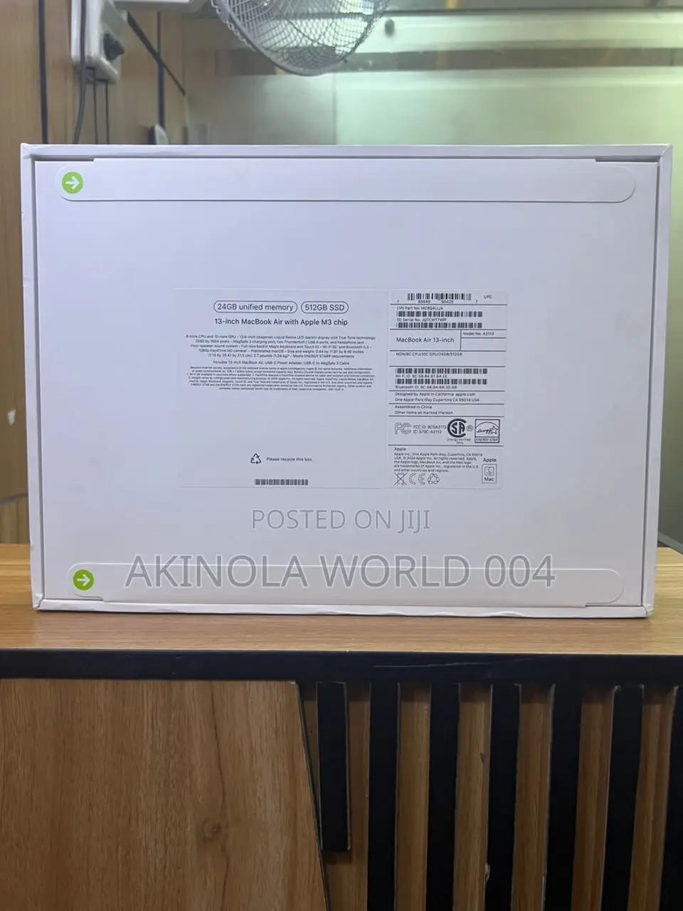 New Laptop Apple MacBook Air 24GB Apple M3 SSD 512GB