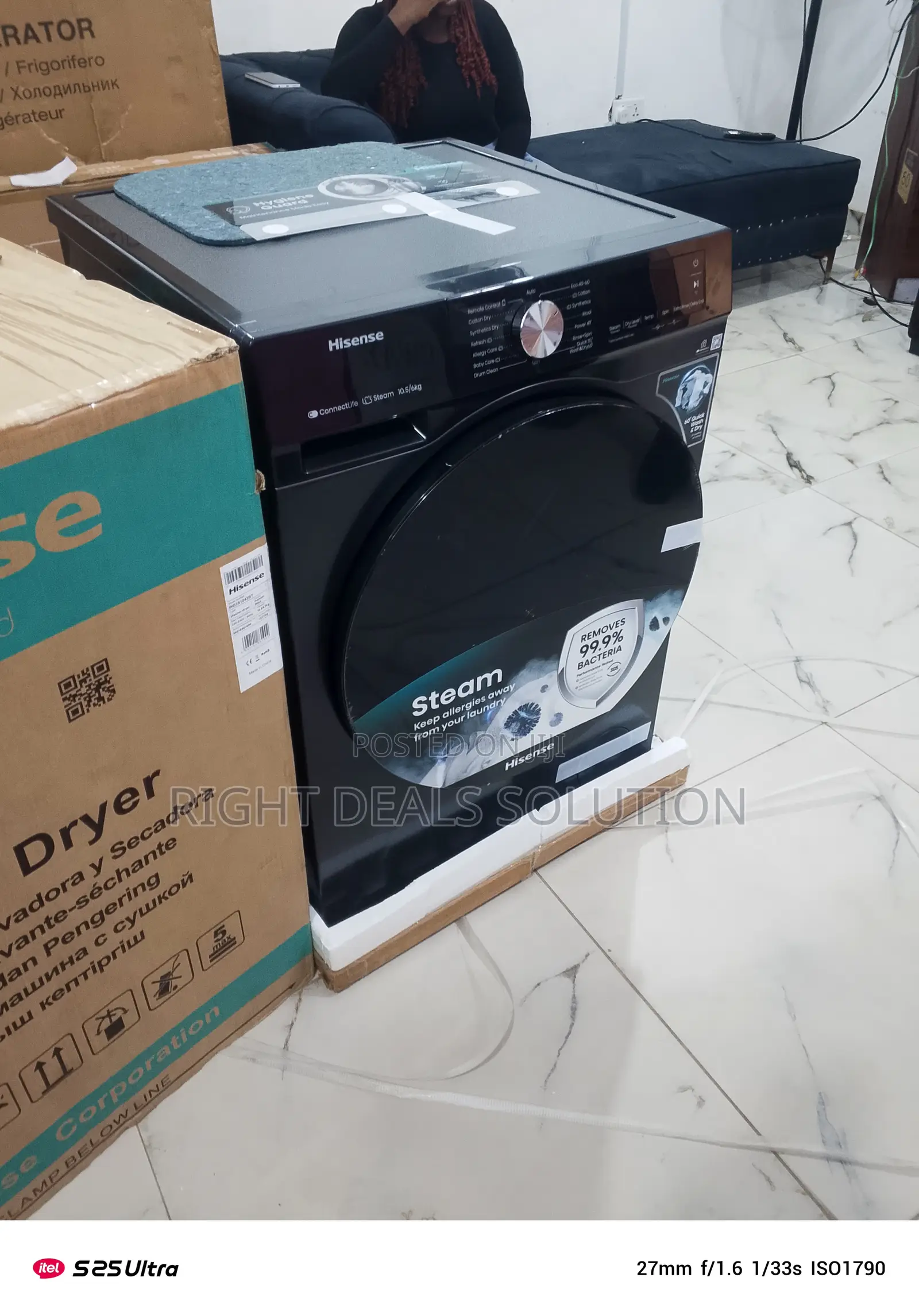 Hisense 10.5kg All-in-One Laundry Solution: Wash Dry Your Heaviest