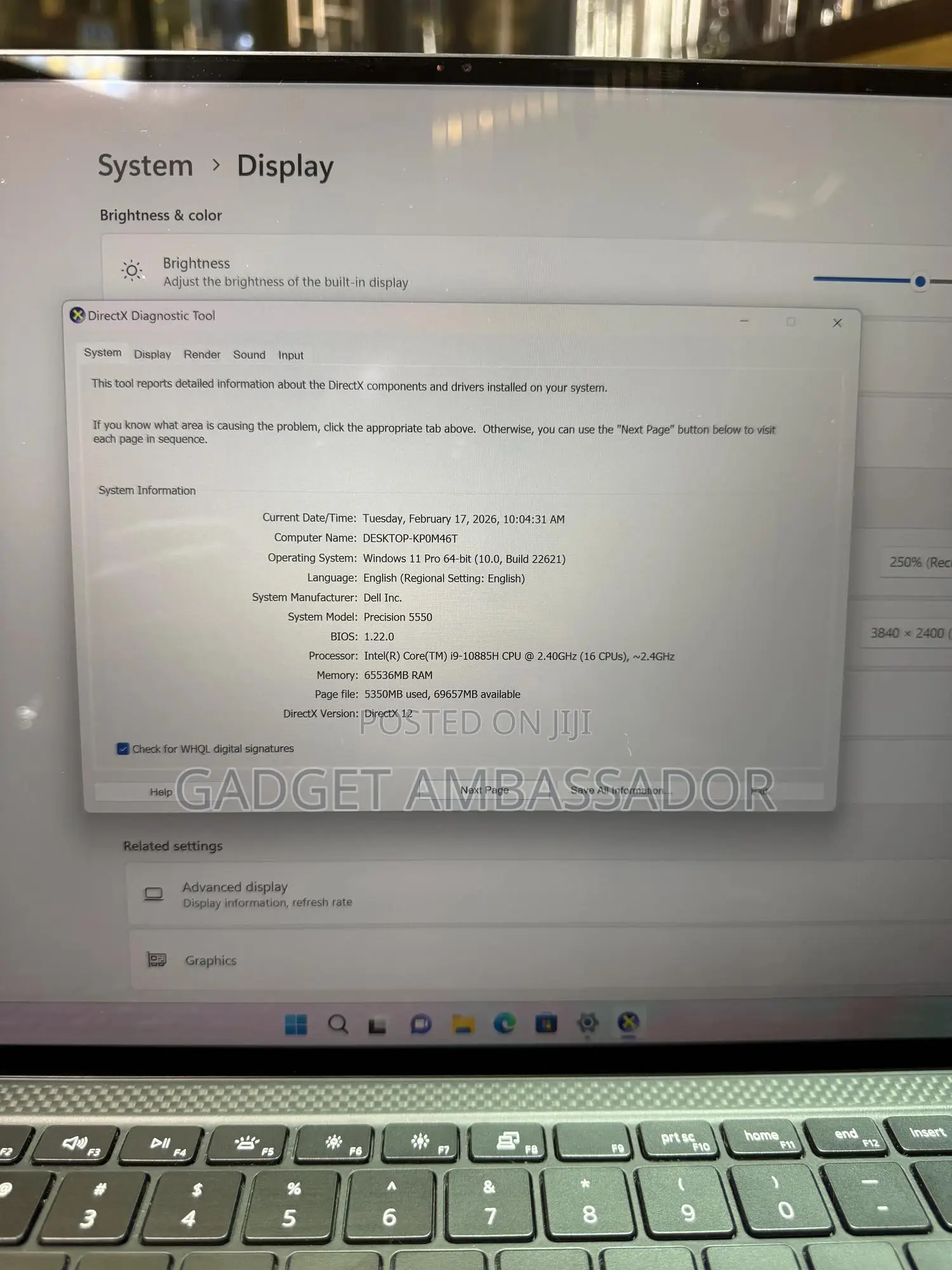 Laptop Dell Precision 5550 64GB Intel Core I9 SSHD (Hybrid) 1T