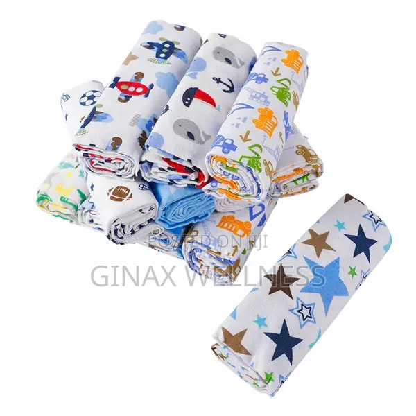 4-Piece Soft Cotton Baby Swaddle Blanket Pack | Receiving Blanket Set