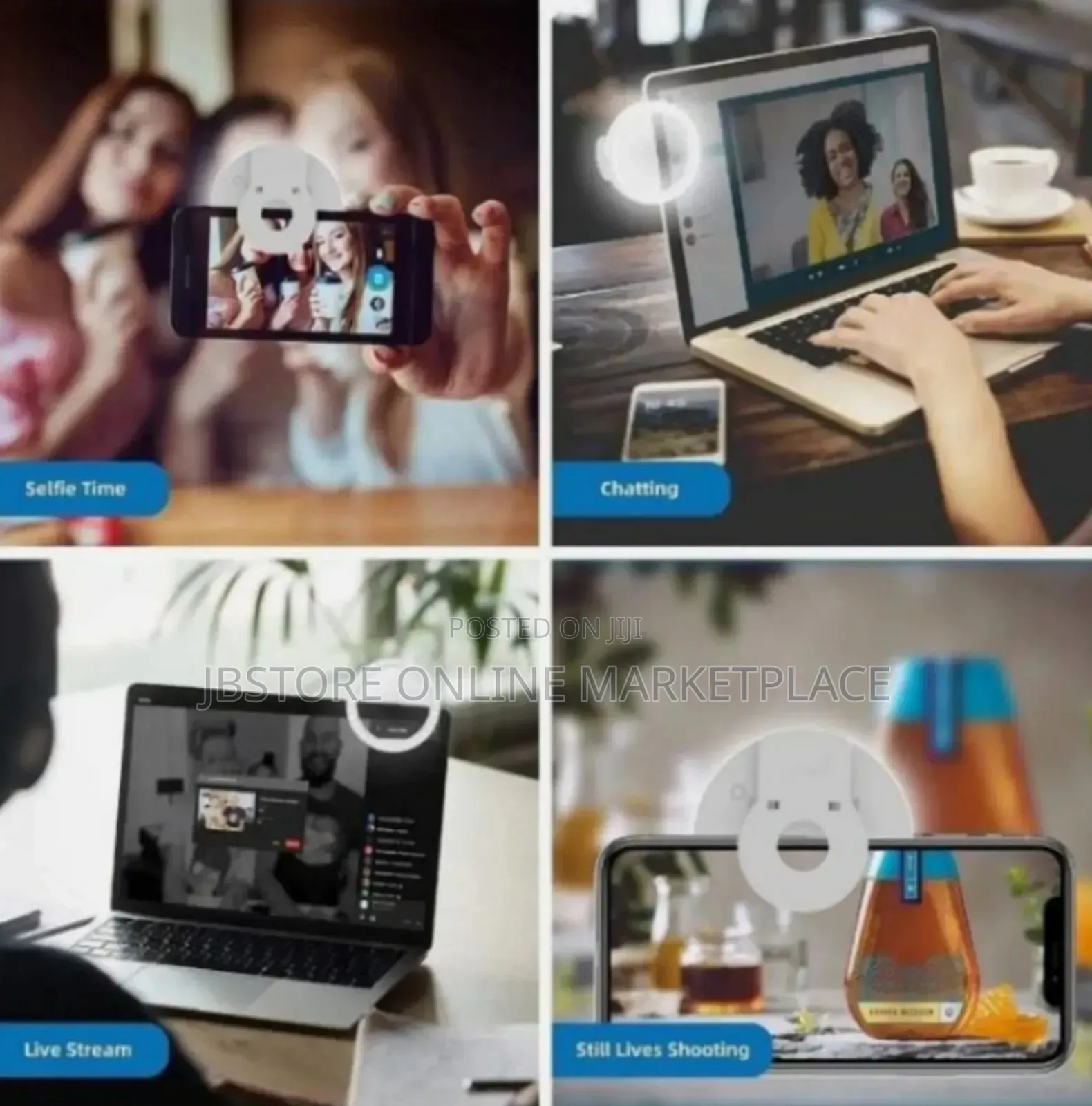 Portable Mini Selfie Ring Light For All Kinds Of Phones Laptop Use