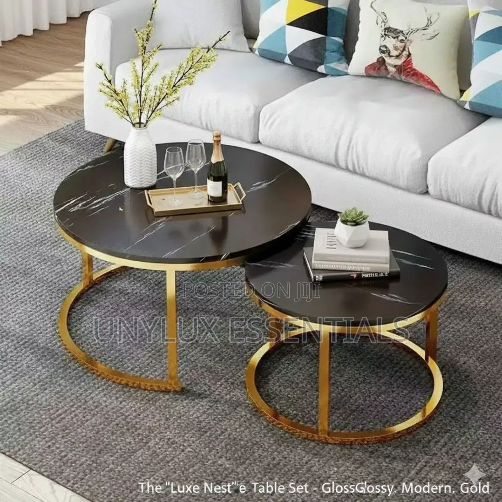 Marble Twin Center Table 80cm and 60cm