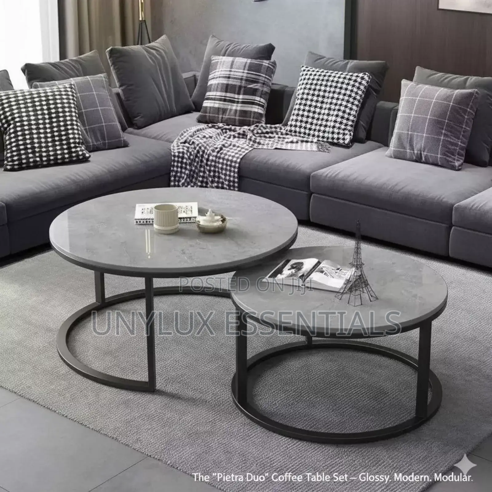 Marble Twin Center Table 80cm and 60cm