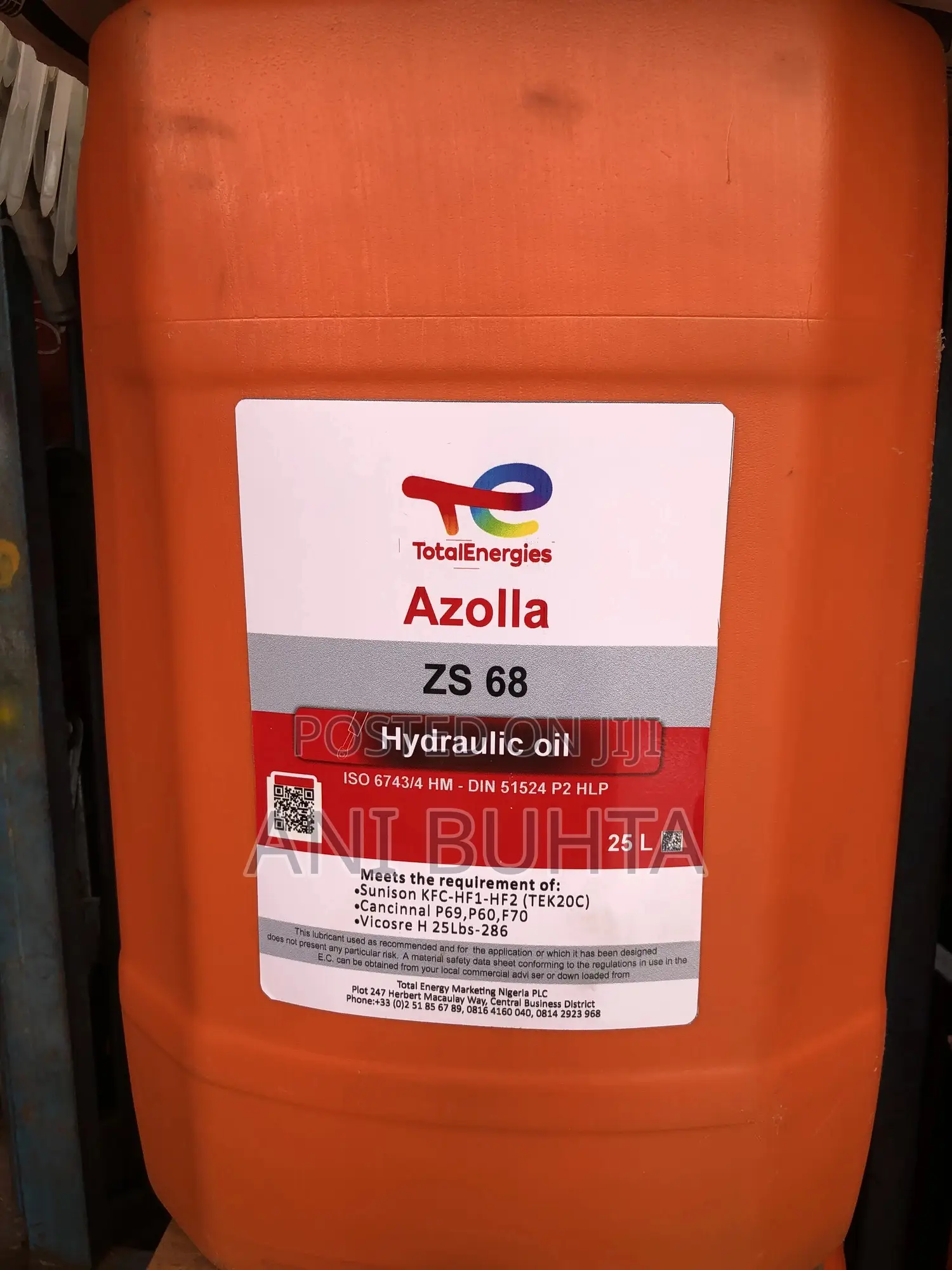 Total Azolla Z8 Hydraulic Oil