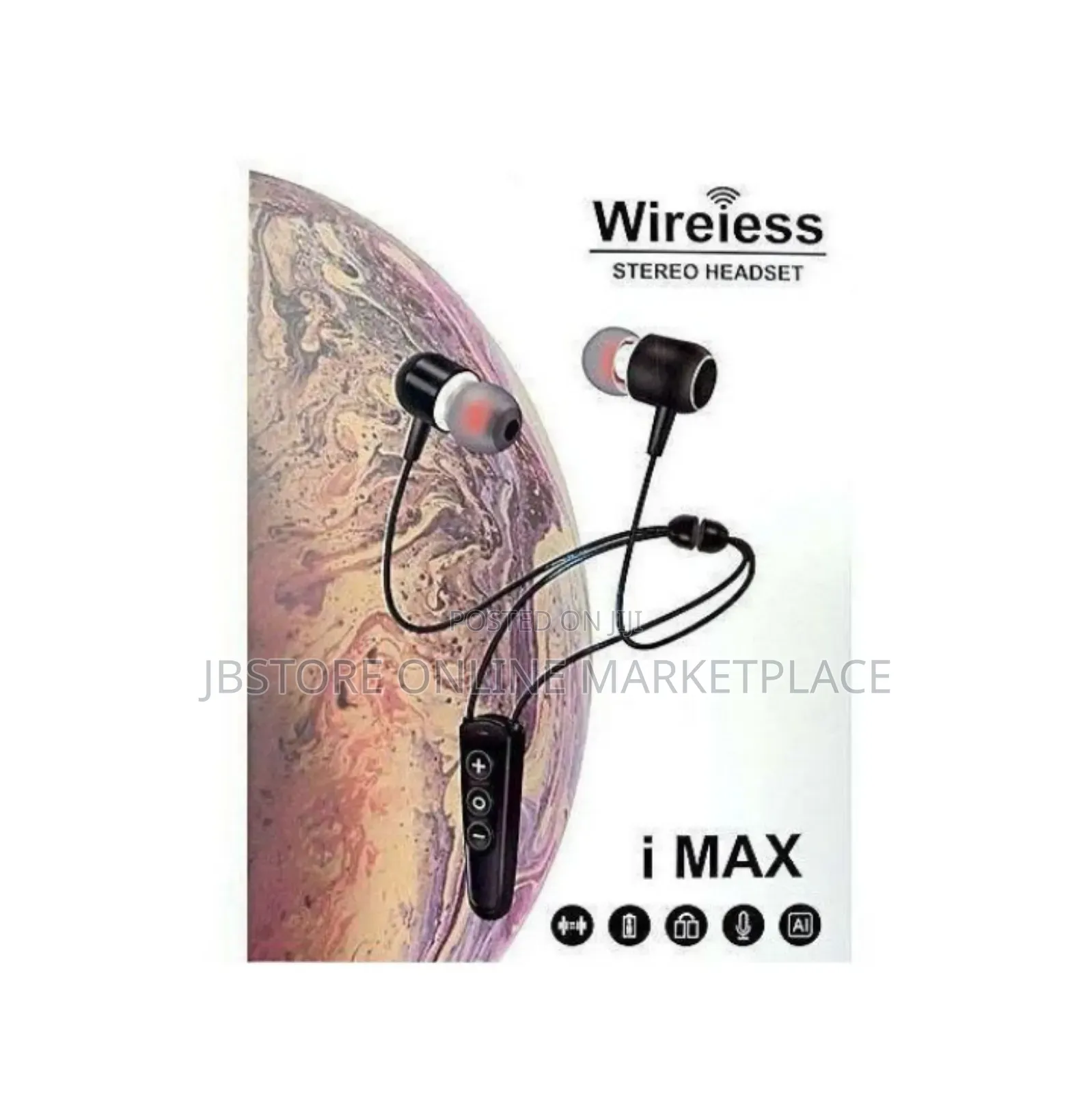 Imax Wireless Bluetooth Neckband Stereo Headset
