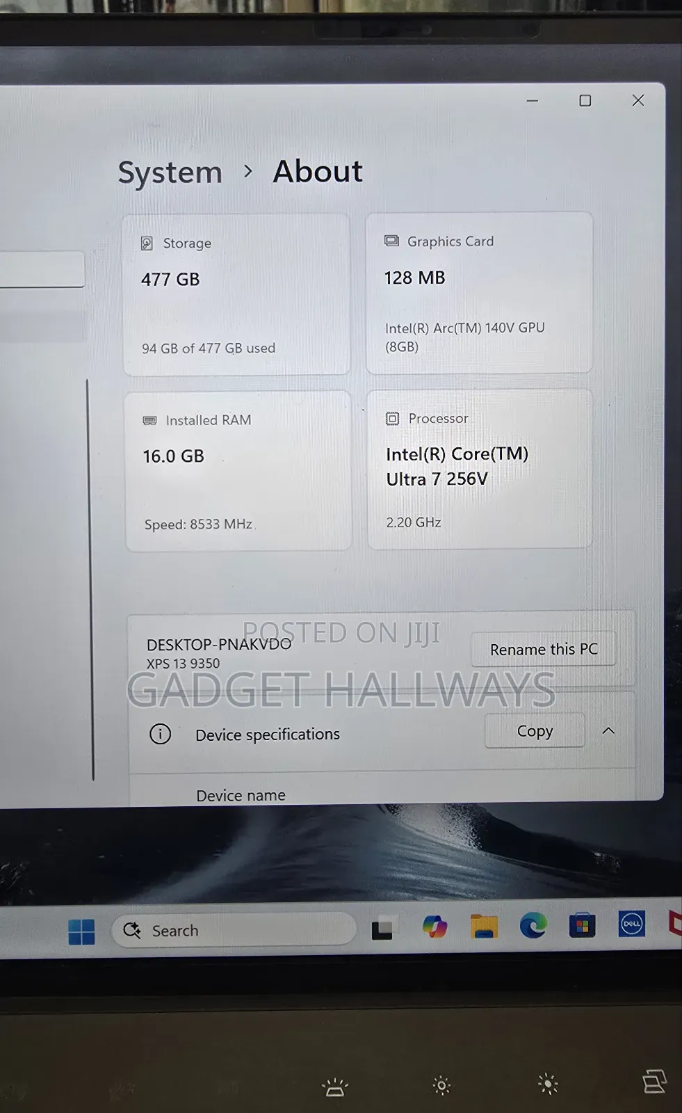 Laptop Dell XPS 13 9350 16GB Intel Core Ultra 7 SSD 512GB