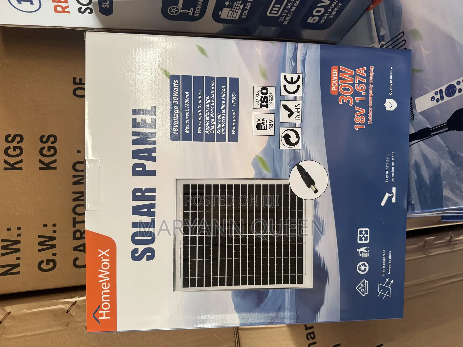 Homeworx 30w Solar Panel (Model Hw-1830w)
