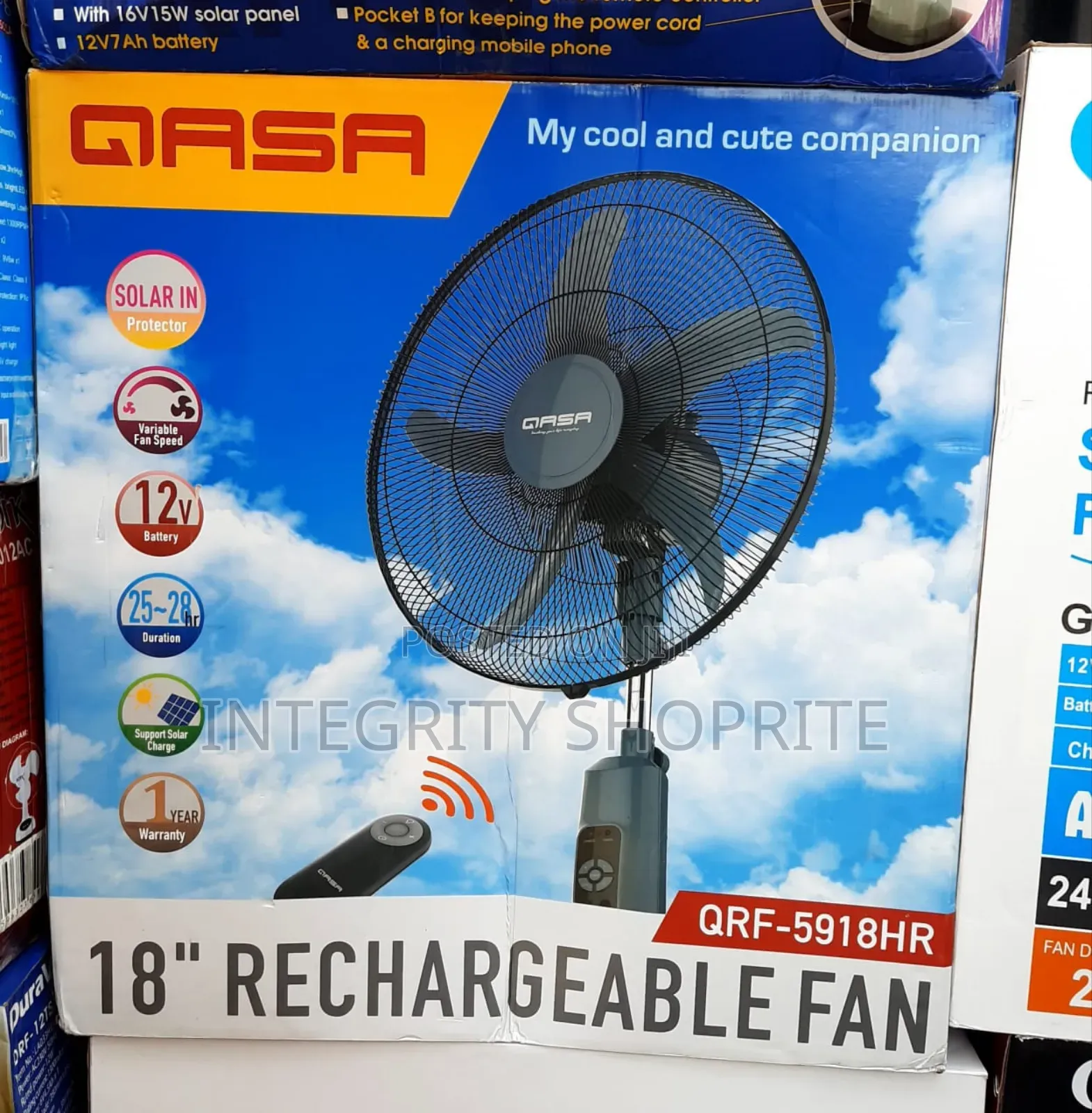 18inch Qasa Rechargeable Fan