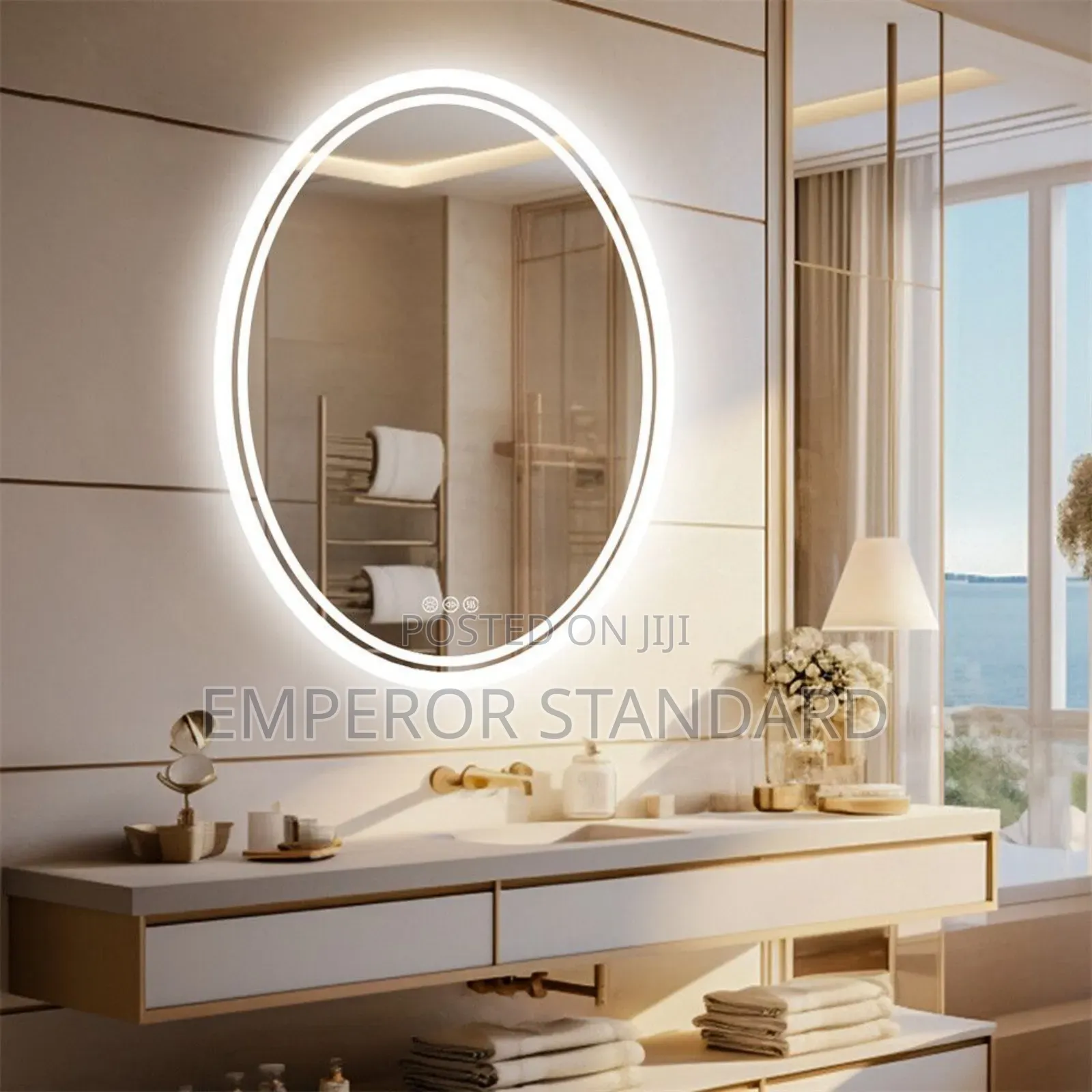 3 Light Led Mirror Led Oval Bathroom Mirror Waterproof Lightstrip