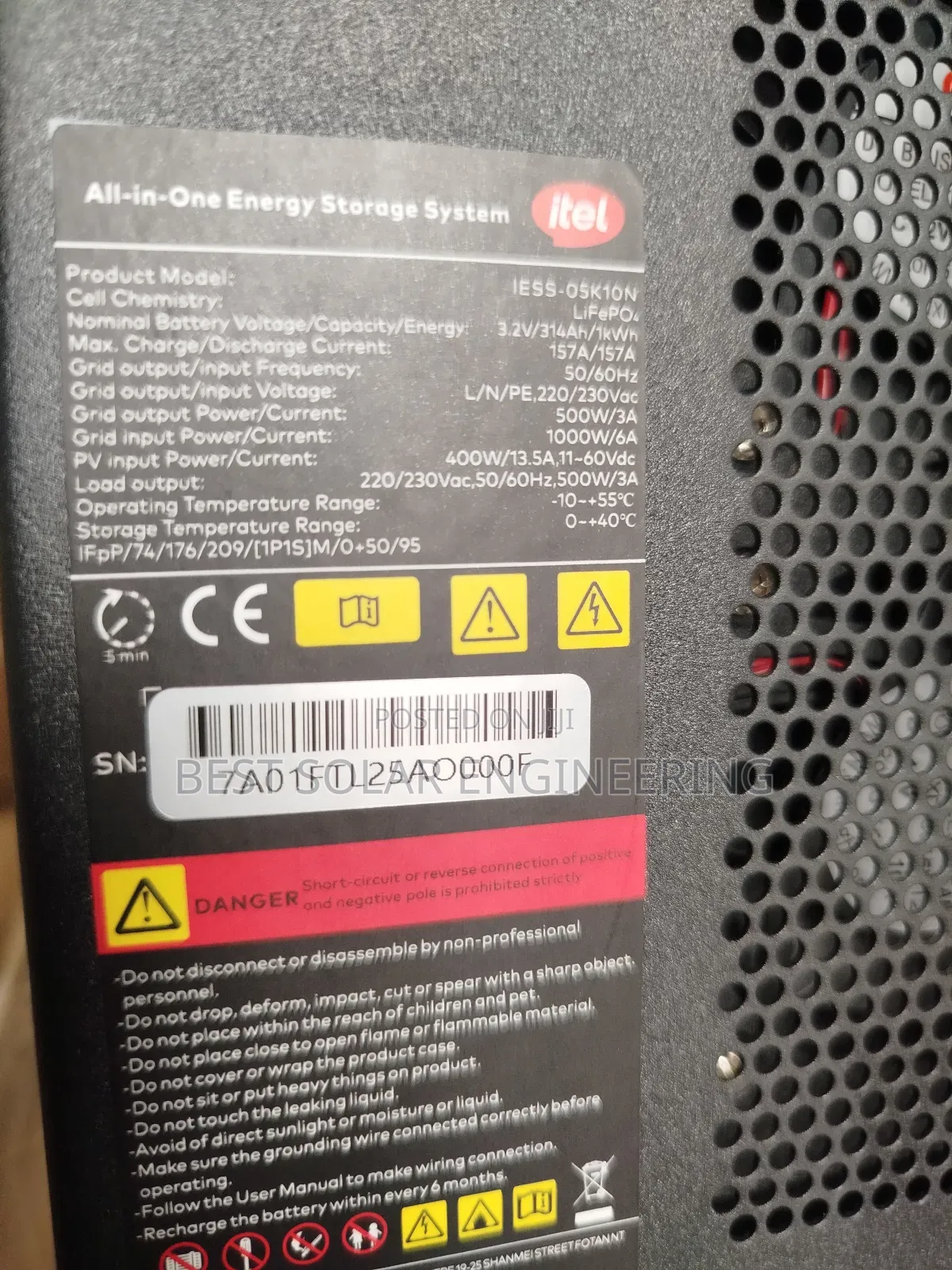 500w With 1kwh Lithium Battery Itel Power Tank