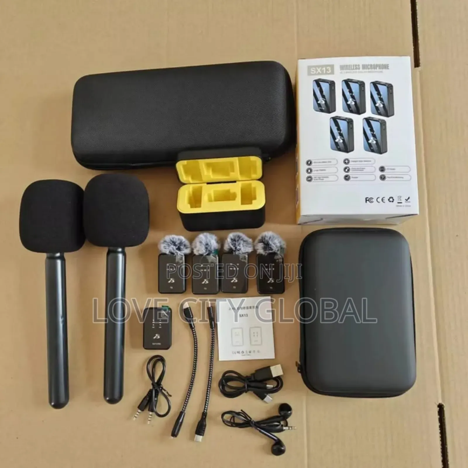 Baiwangli Sx13 4in1 Wireless Anc Microphone Anc With 2 Mic Stick Bag