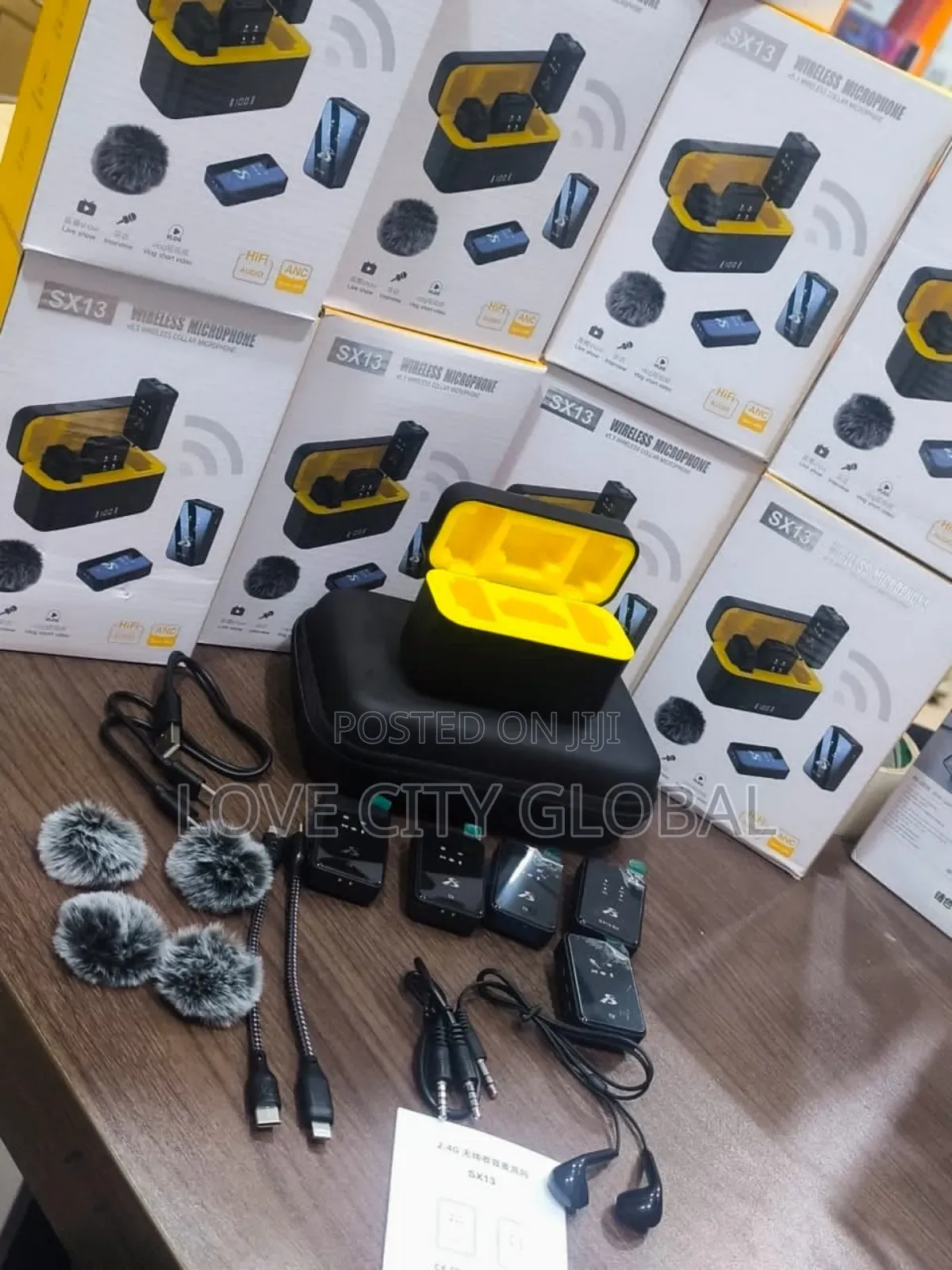 Baiwangli Sx13 4in1 Wireless Anc Microphone Anc With 2 Mic Stick Bag