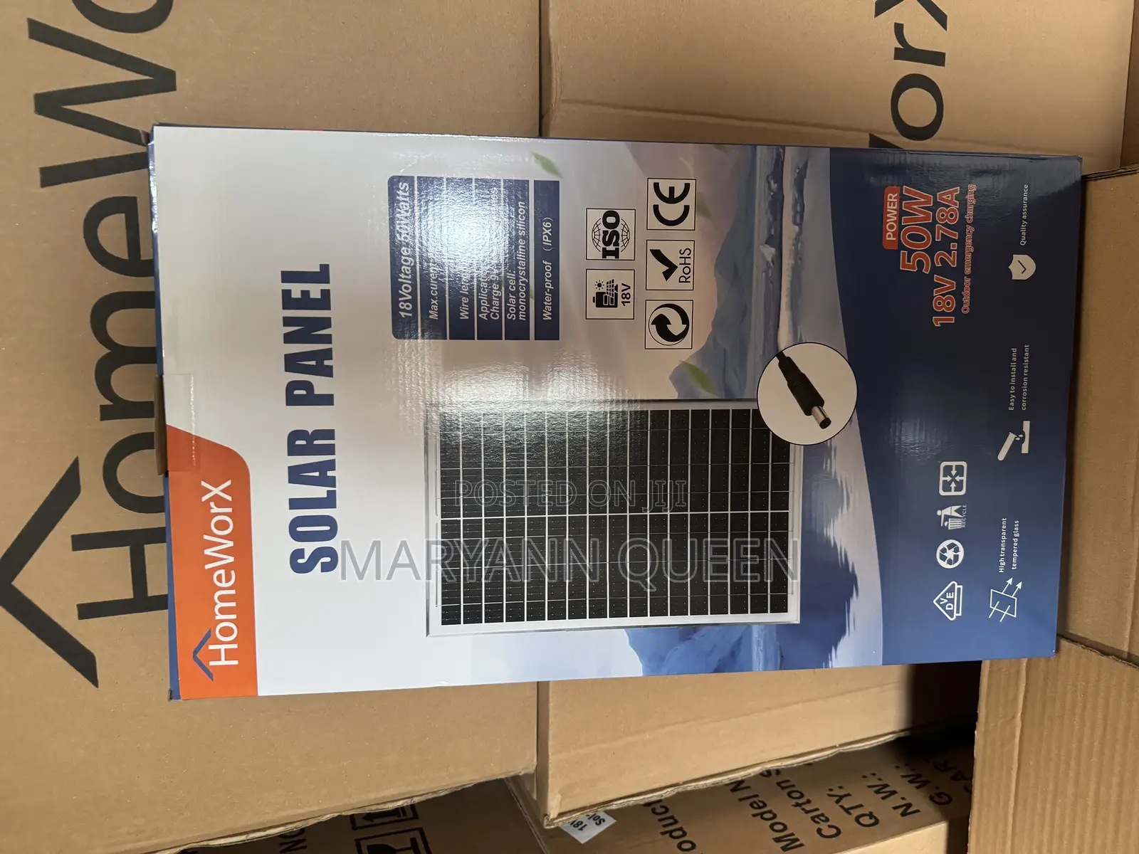 Homeworx 50w Solar Panel (Model:Hw-1850w)