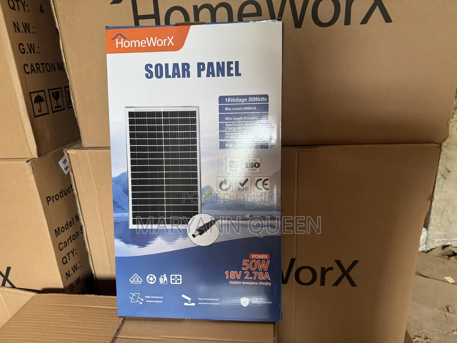 Homeworx 50w Solar Panel (Model:Hw-1850w)