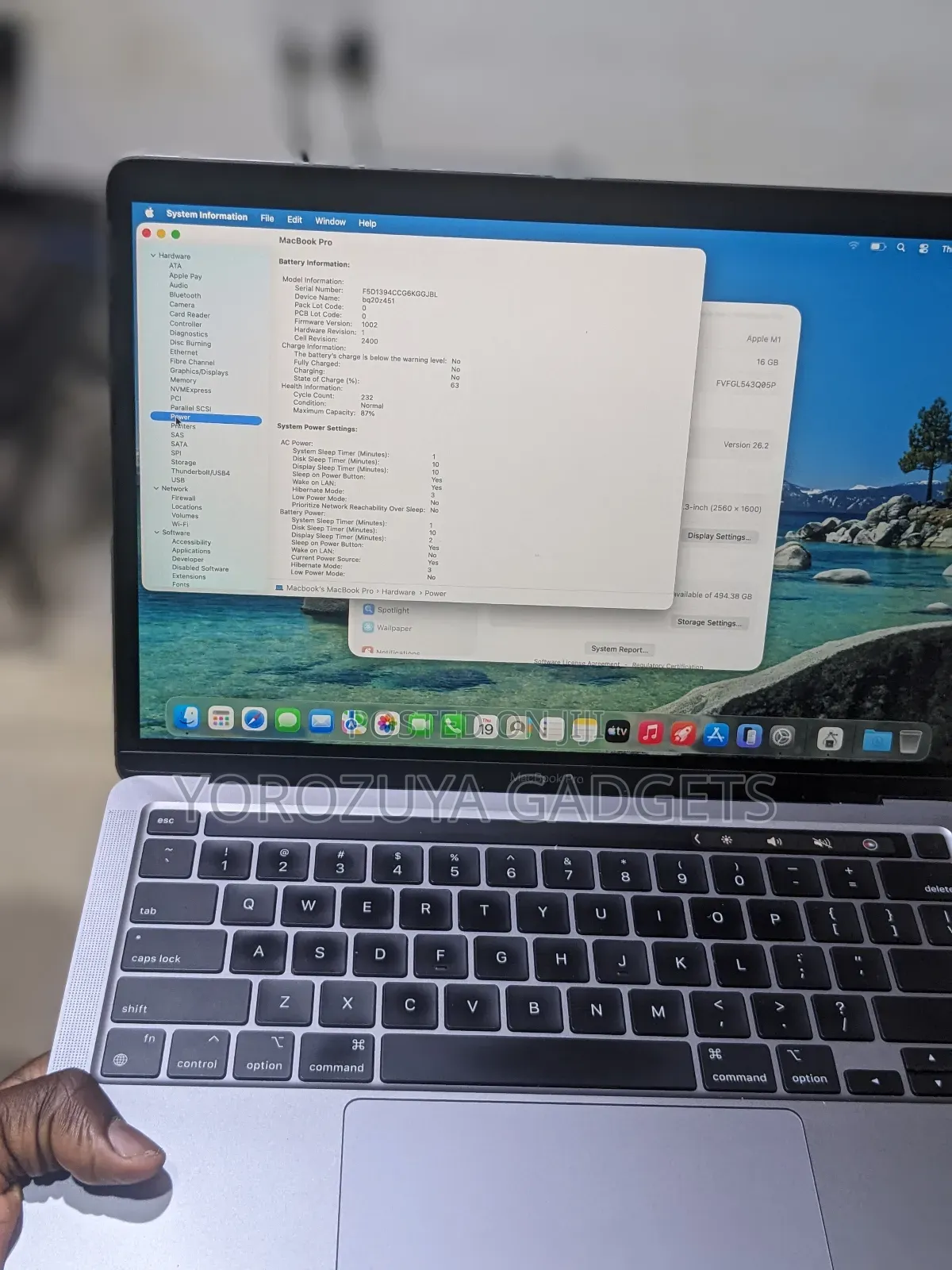 Laptop Apple MacBook Pro 2020 16GB Apple M1 SSD 512GB