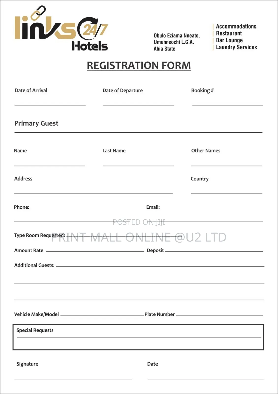 Printing Of Receipt Invoice Waybill
