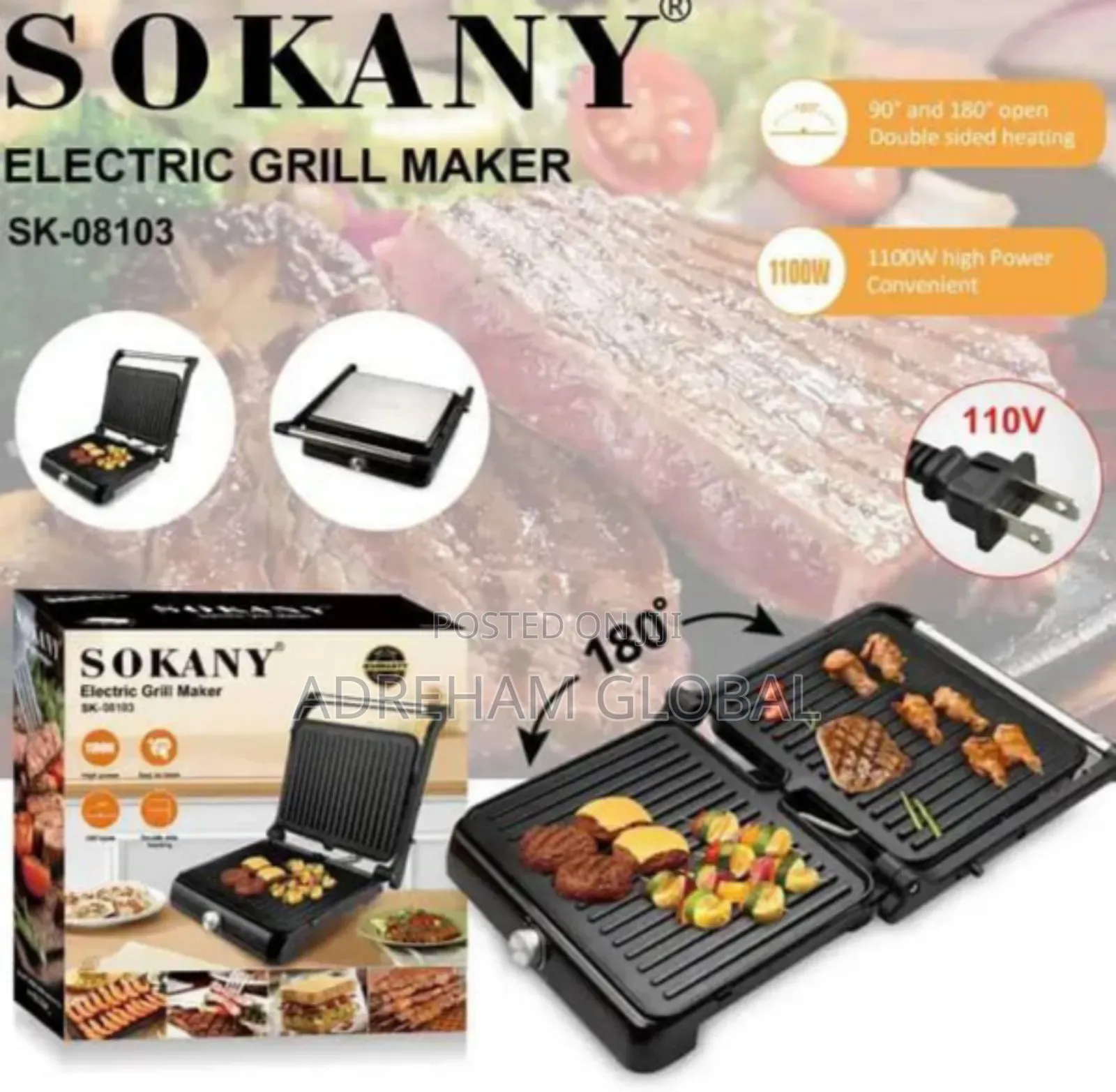 Sokany Electric Grill Maker