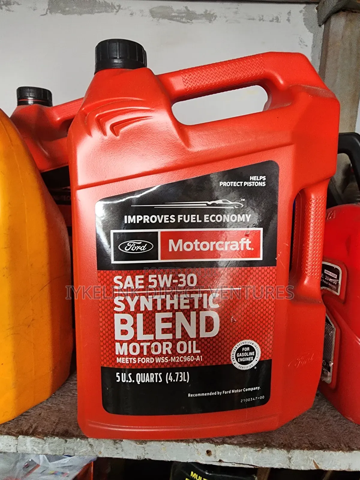 Motorcraft Sae 5w-30 Synthetic Blend Motor Oil.