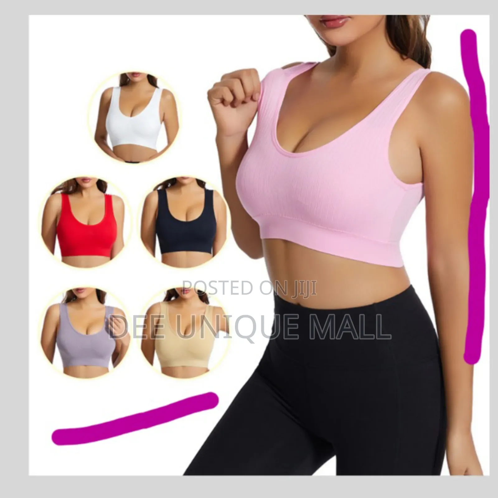 3pcs Non Padded Sports Bras for Women and Teenagers