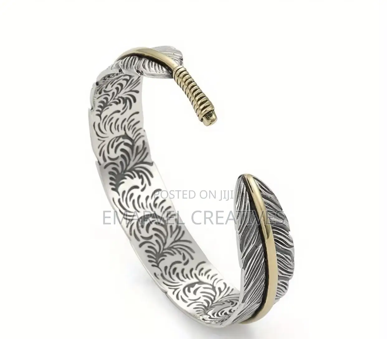 Design Tang Grass Pattern Feather Bracelet Men's Fashionable Versatile
