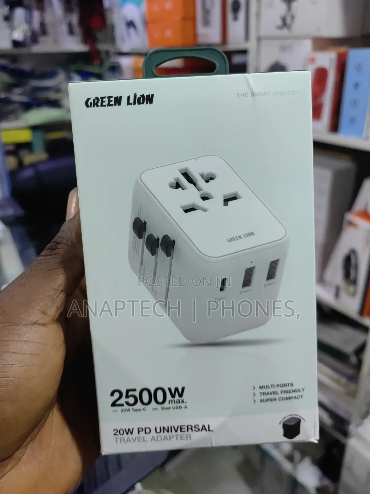 Green Lion 2500w Max 20w Pd Universal Travel Adapter