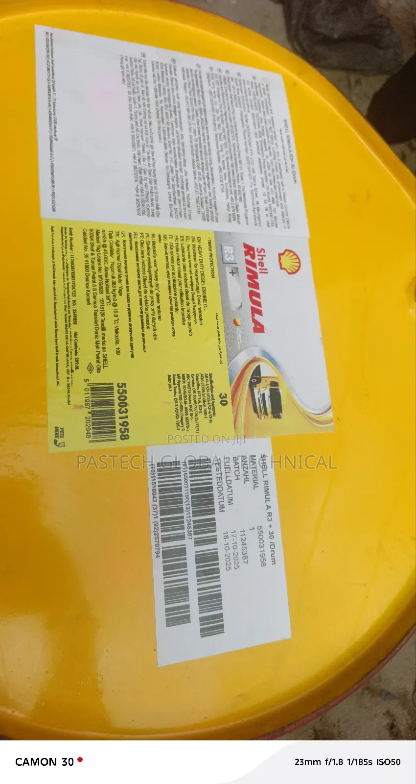 Industrial Engine Oil// Shell Rimula R3+ 30 (209l/Drum)