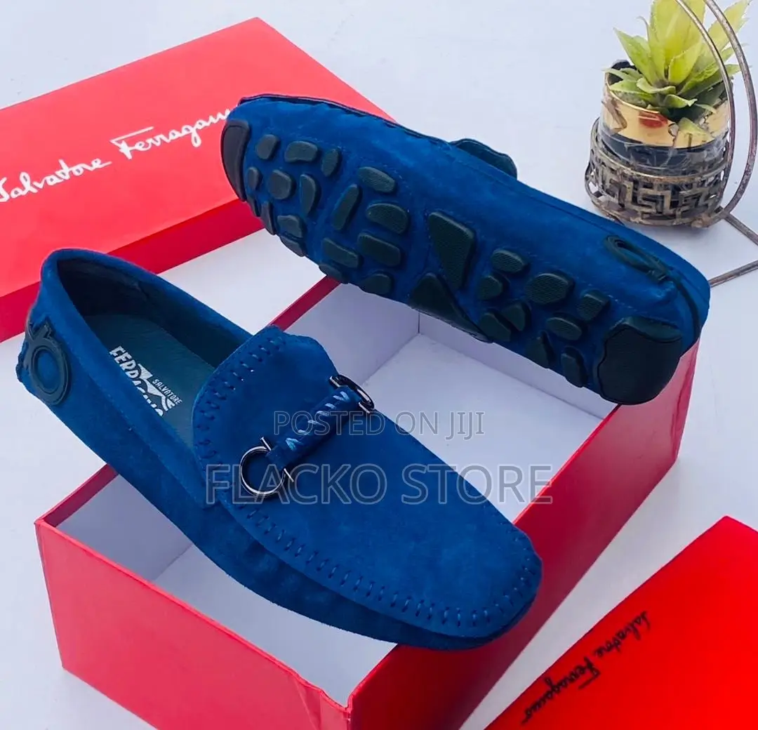 Original Salvatore Ferragamo Suede Drivers Shoes