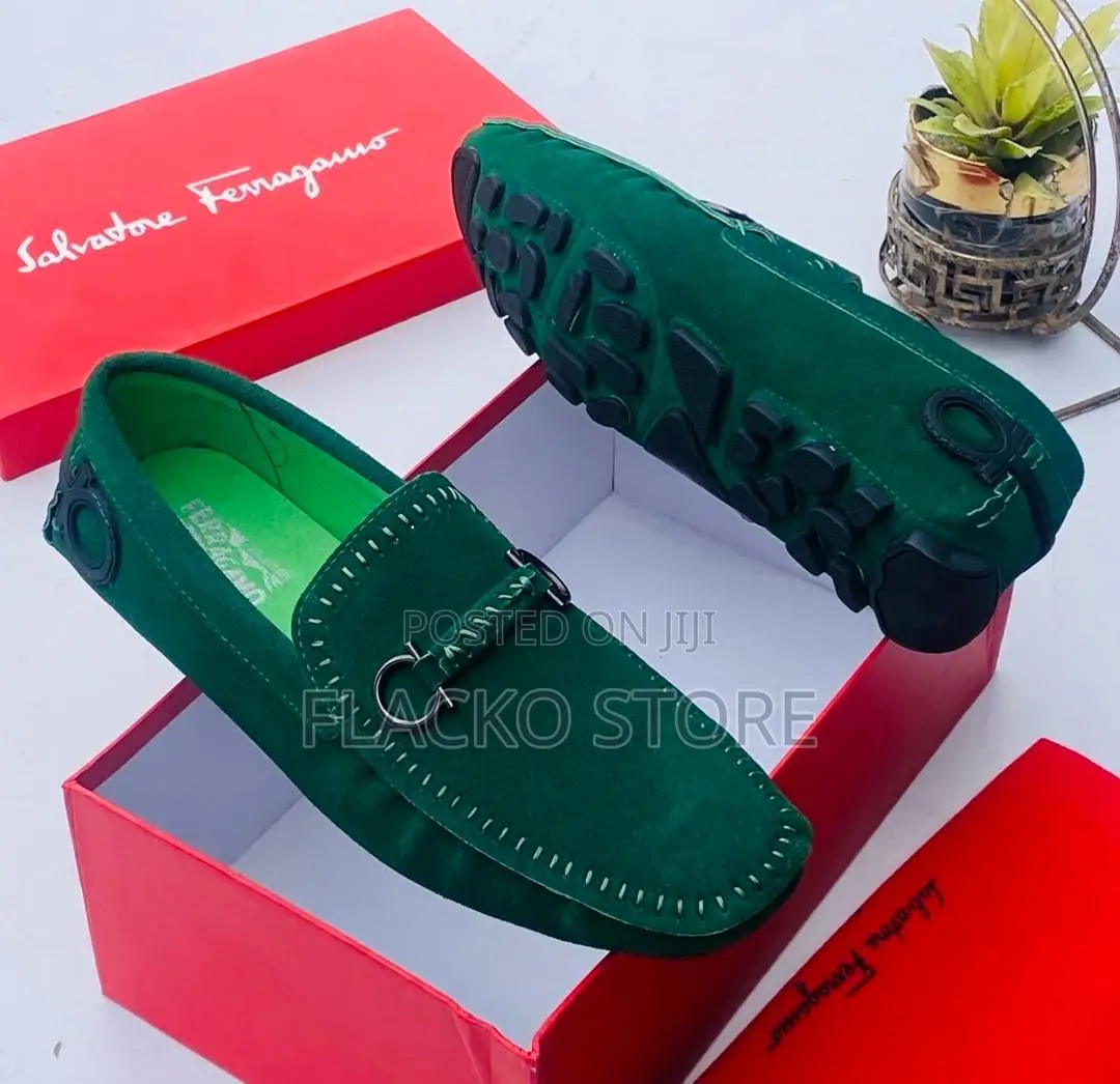 Original Salvatore Ferragamo Suede Drivers Shoes