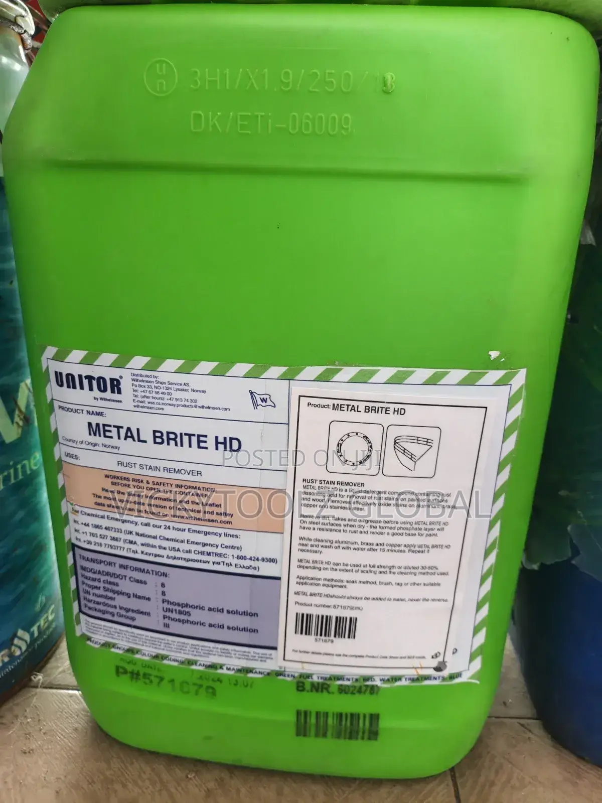 Unitor Metal Brite Hd Rust Stain Remover