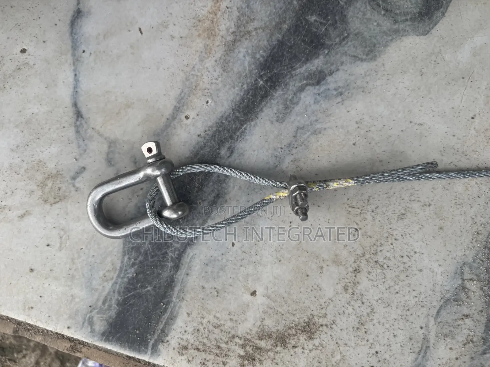 Steel Wire Rope Sling Equipped With a Stainless Steel Anchor Shackle